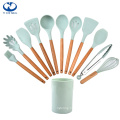 custom logo heat resistant espatulas de baking cooking spoon non stick brush silicone kitchen utensil spatula set